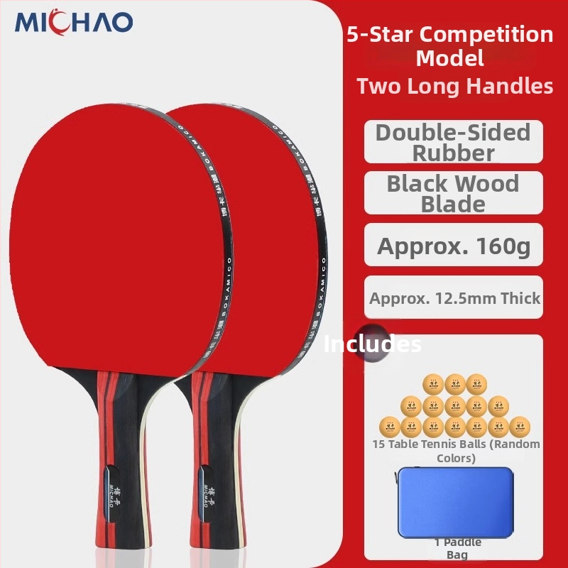 Tide ракетка за тенис на маса за начинаещи – директен удар, леплива гума, дъска от топола, подходяща за тенис на маса и тенис с пера