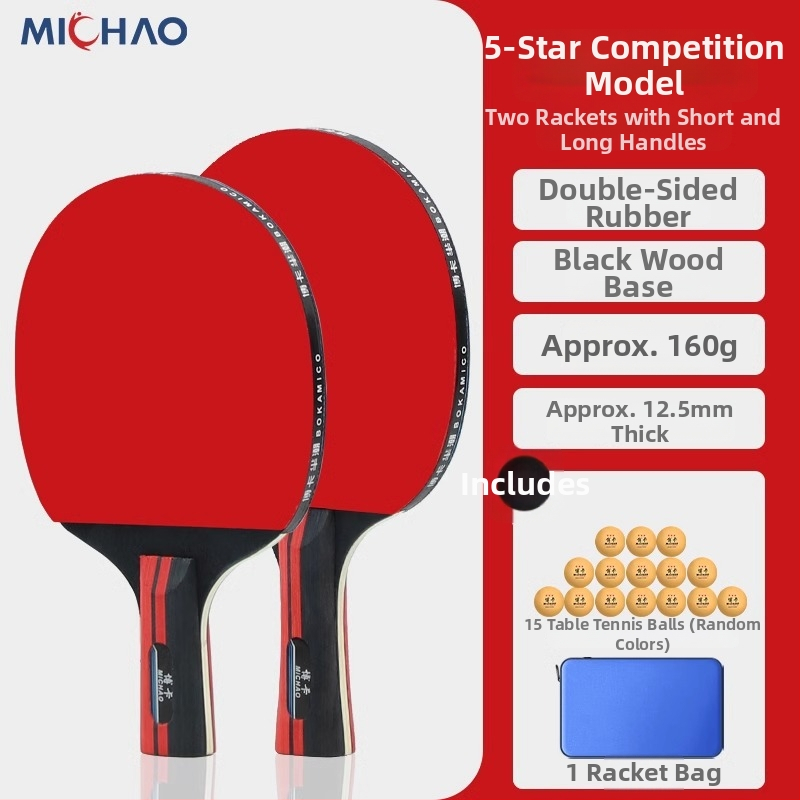 Tide ракетка за тенис на маса за начинаещи – директен удар, леплива гума, дъска от топола, подходяща за тенис на маса и тенис с пера