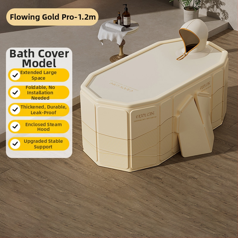 Cadă pliabilă din PVC pentru adulți – izolată, îngroșată, deschidere rapidă pentru baie