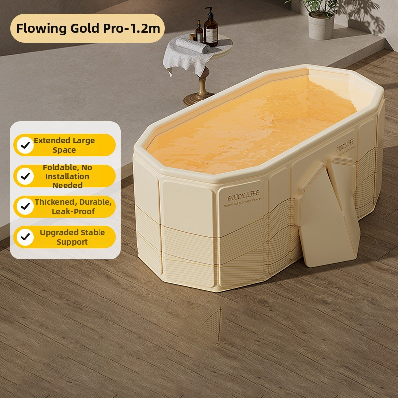 Cadă pliabilă din PVC pentru adulți – izolată, îngroșată, deschidere rapidă pentru baie