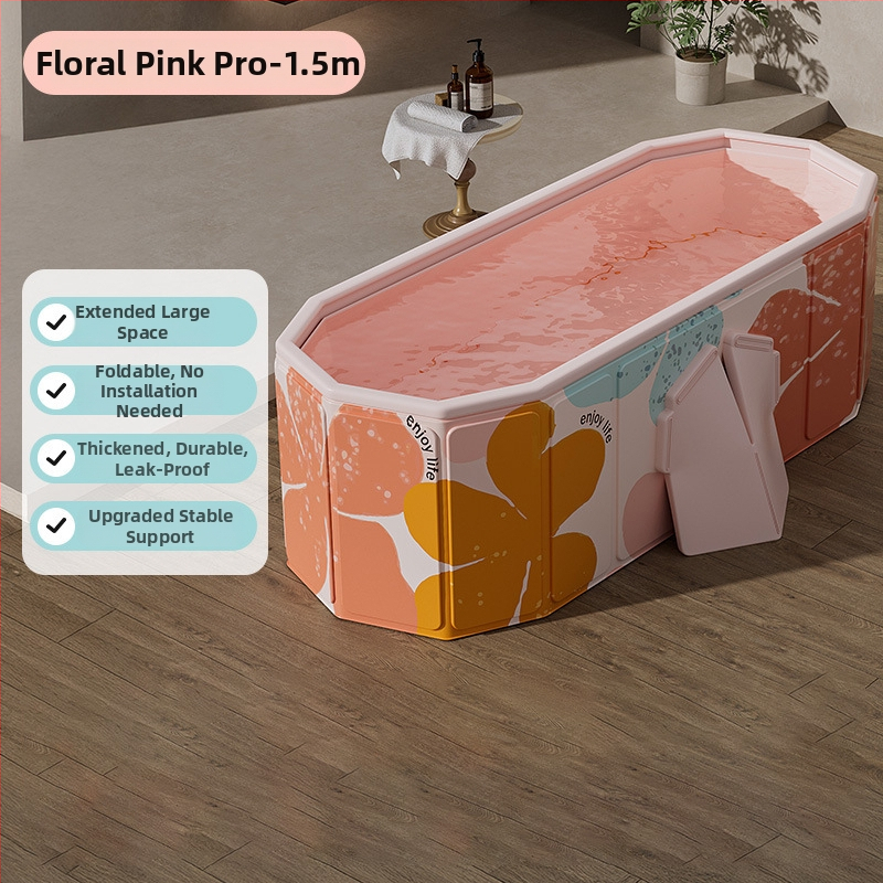 Cadă pliabilă din PVC pentru adulți – izolată, îngroșată, deschidere rapidă pentru baie