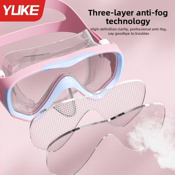 Bērnu baseina brillēm komplekts – ūdensdrošs, ietver brilles, masku un niršanas cauruli, pusslēgts niršanas aprīkojums, materiāli: PC, kalts stikls, šķidrais silikons