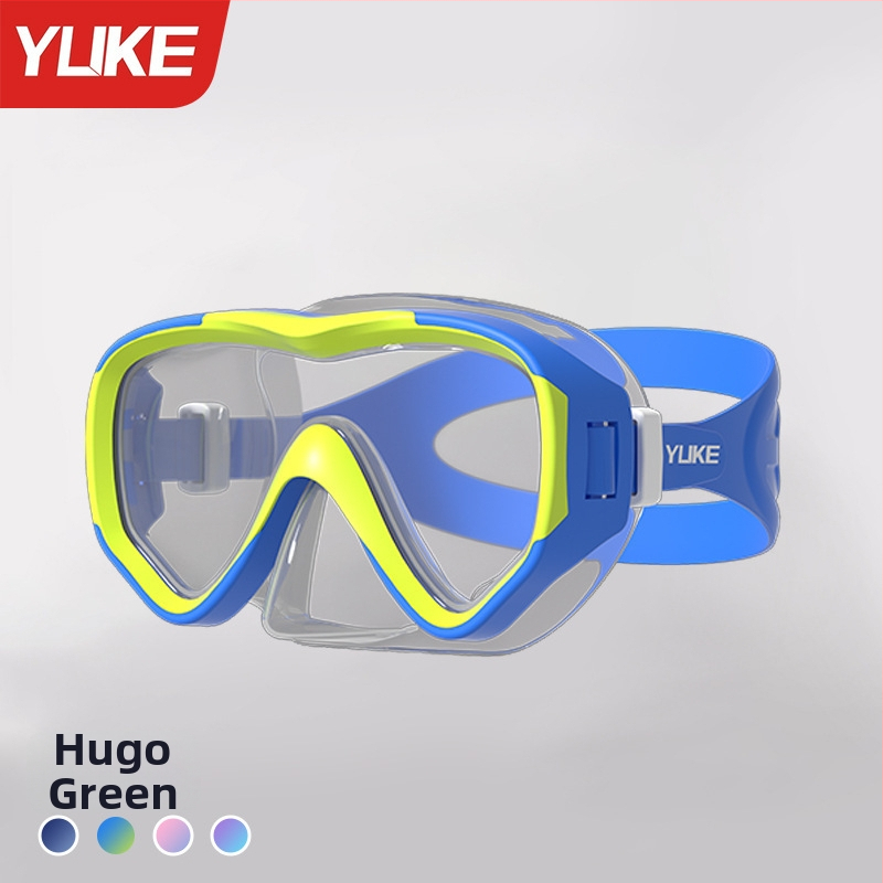 Bērnu baseina brillēm komplekts – ūdensdrošs, ietver brilles, masku un niršanas cauruli, pusslēgts niršanas aprīkojums, materiāli: PC, kalts stikls, šķidrais silikons