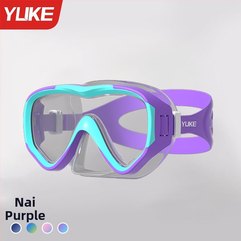 Bērnu baseina brillēm komplekts – ūdensdrošs, ietver brilles, masku un niršanas cauruli, pusslēgts niršanas aprīkojums, materiāli: PC, kalts stikls, šķidrais silikons