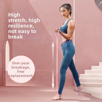 Figura-8 įtamptuvė nugaros ir pečių tempimui — silikonas, 20 lb pasipriešinimas, atviras pečių dizainas, prekinis ženklas Runwe/langwei