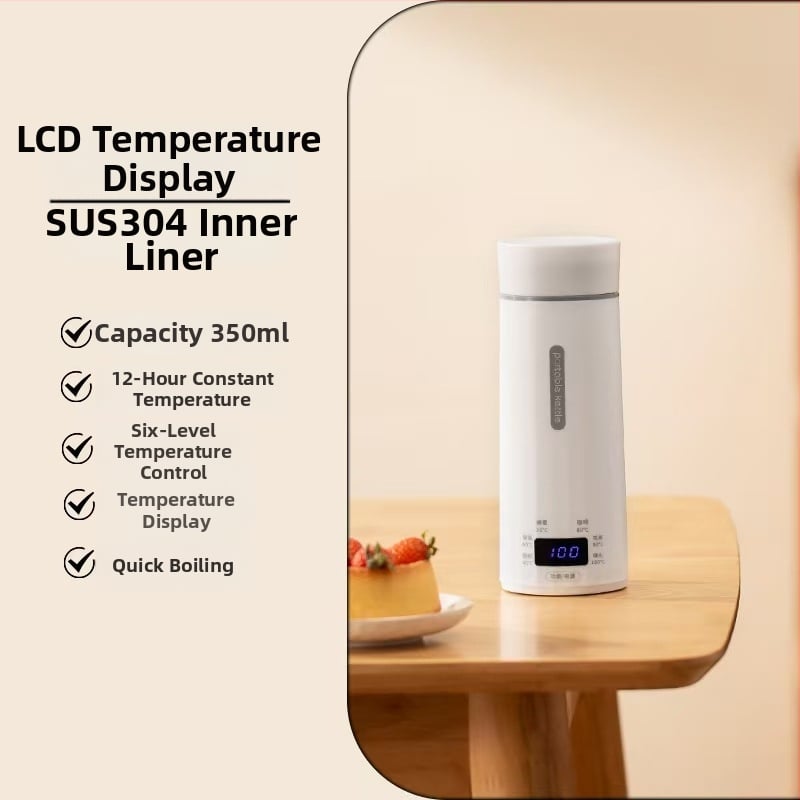 Edelle Elektriskā ūdens uzsildīšanas krūze ar digitālo displeju, pārnēsājama ceļojumiem, jauda zem 1000W, tilpums zem 1L