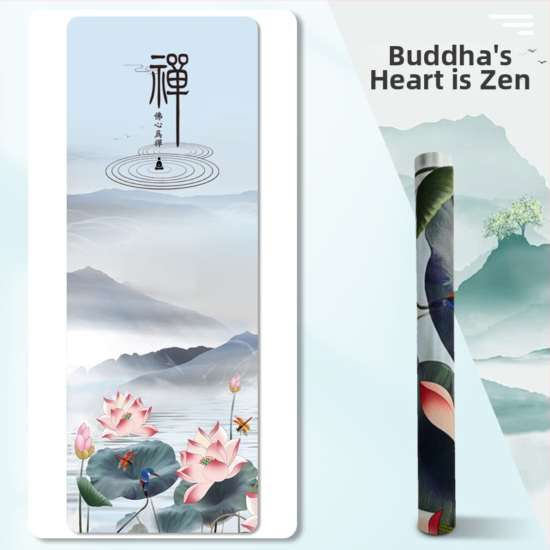 Jogas dvielis un saliekamais jogas paklājs (Materiāls: zamšs + dabīgā gumija; Biezums: 1.5 mm; Svars: 1.3 kg)