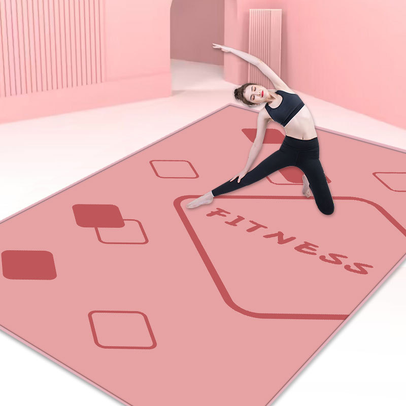 Joga paklājs, maisījuma materiāls, 12 mm biezums, ģeometriskais raksts, piemērots fitnesam un skaistumam