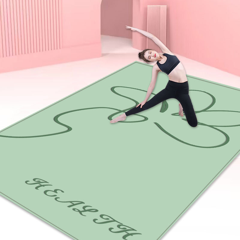 Joga paklājs, maisījuma materiāls, 12 mm biezums, ģeometriskais raksts, piemērots fitnesam un skaistumam