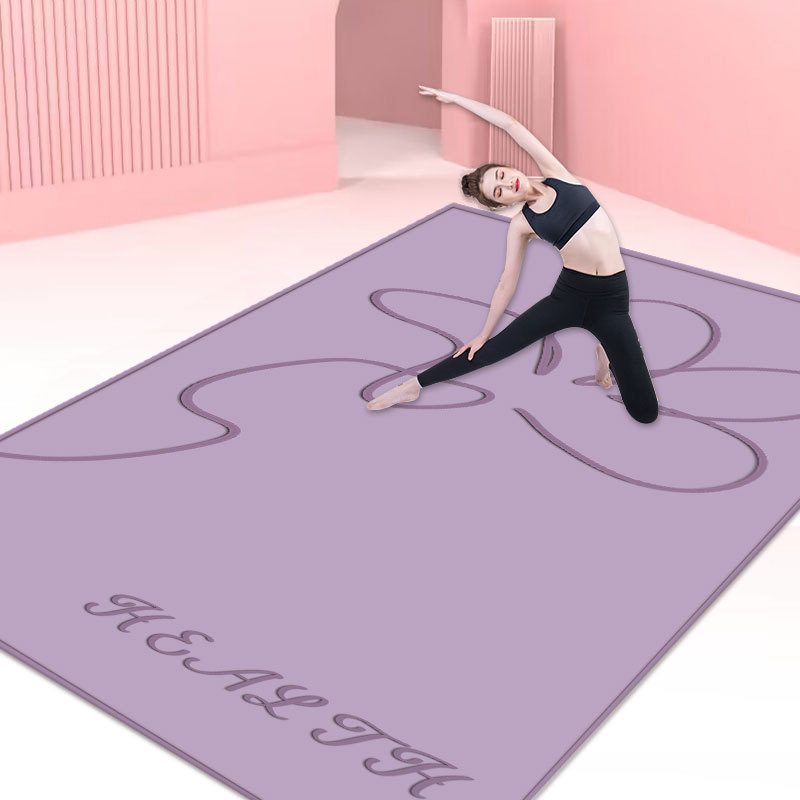 Joga paklājs, maisījuma materiāls, 12 mm biezums, ģeometriskais raksts, piemērots fitnesam un skaistumam