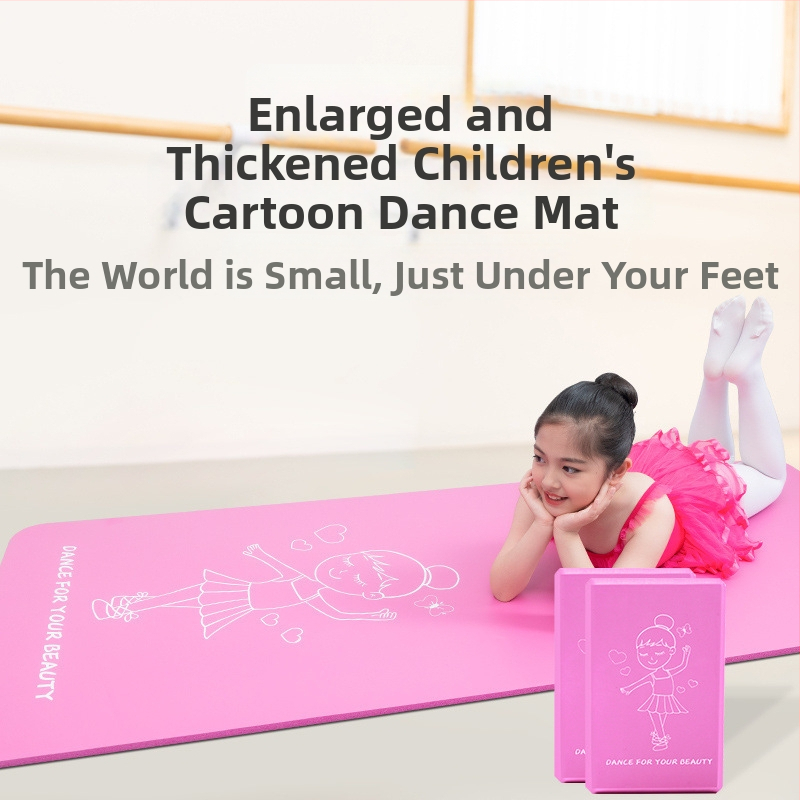 Bērnu deju jogas paklājs, Oxford audums, 8 mm biezums, figūras raksts