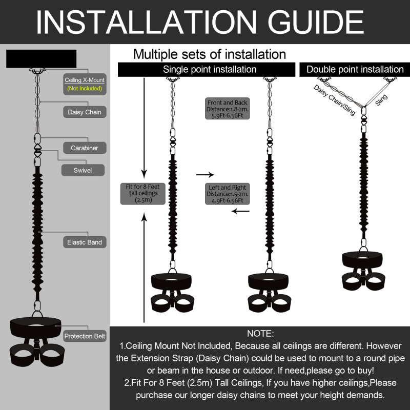 Εσωτερικός εξοπλισμός μπούντζι γιόγκα – PRIOR FITNESS ιμάντας/σκοινί γιόγκα, Υλικό: Άλλο; Κατάλληλο για εξοπλισμό γυμναστηρίου, χορευτικά αθλήματα, βοηθήματα γιόγκα