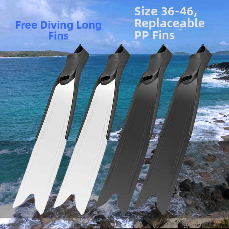 Garās niršanas spārni ar PP lāpām un TPR kāju pārsegiem, OEM zīmols, pielāgojams