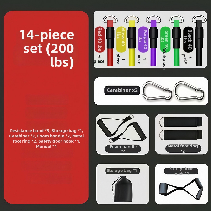 Jiupu Atsparos Virvutė – Namų fitneso įranga krūtinės treniravimui, tinkama vaikams, paaugliams ir suaugusiems, fitnesui ir grožiui