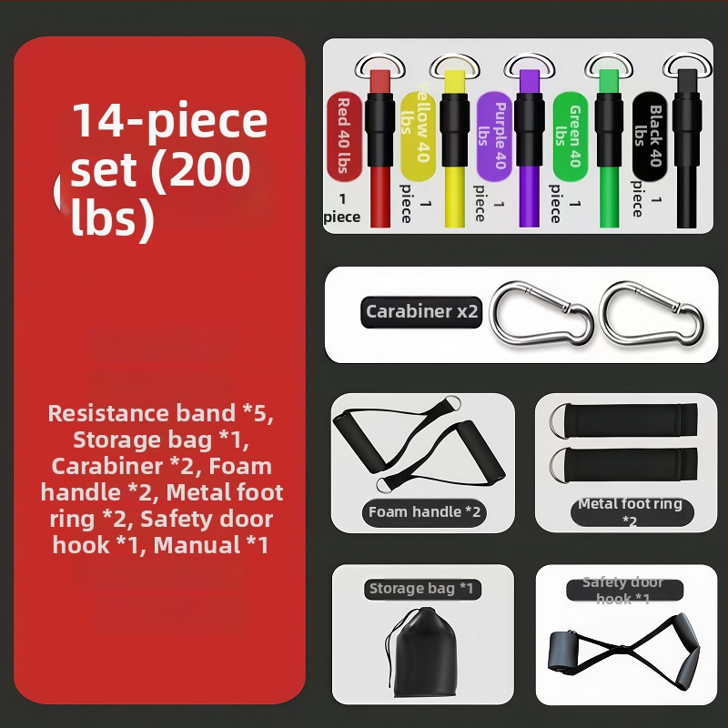 Jiupu Atsparos Virvutė – Namų fitneso įranga krūtinės treniravimui, tinkama vaikams, paaugliams ir suaugusiems, fitnesui ir grožiui