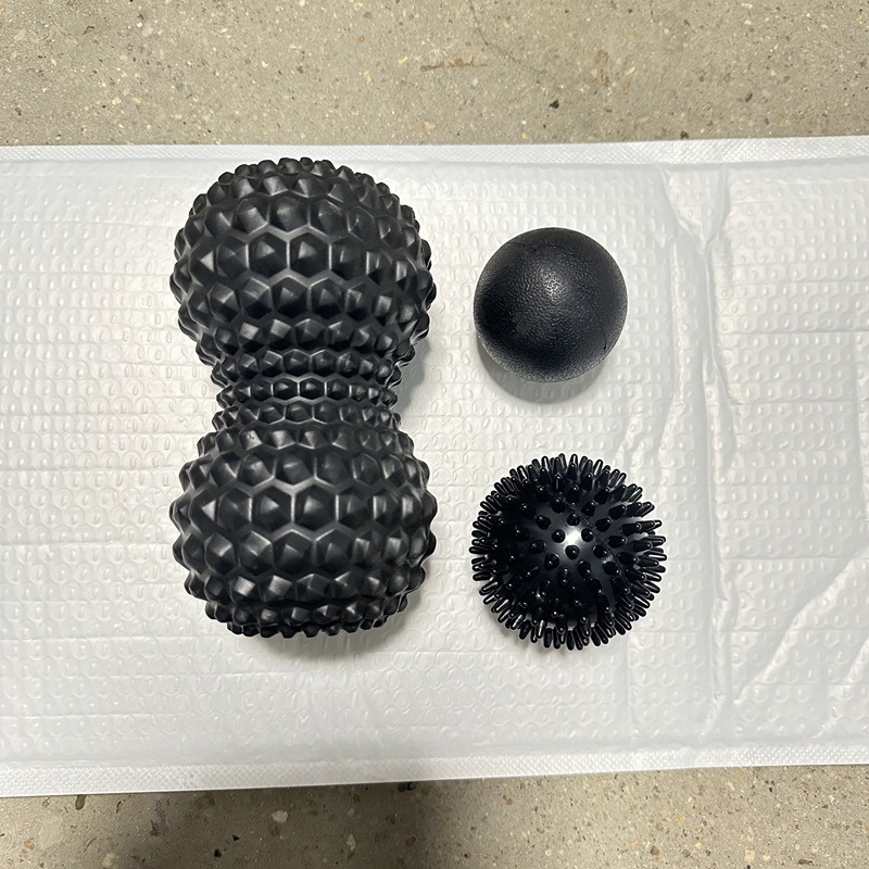 Ručna masažna lopta s izbočenjima – joga pomagala, opuštanje mišića, masaža leđa i vrata, 150 g