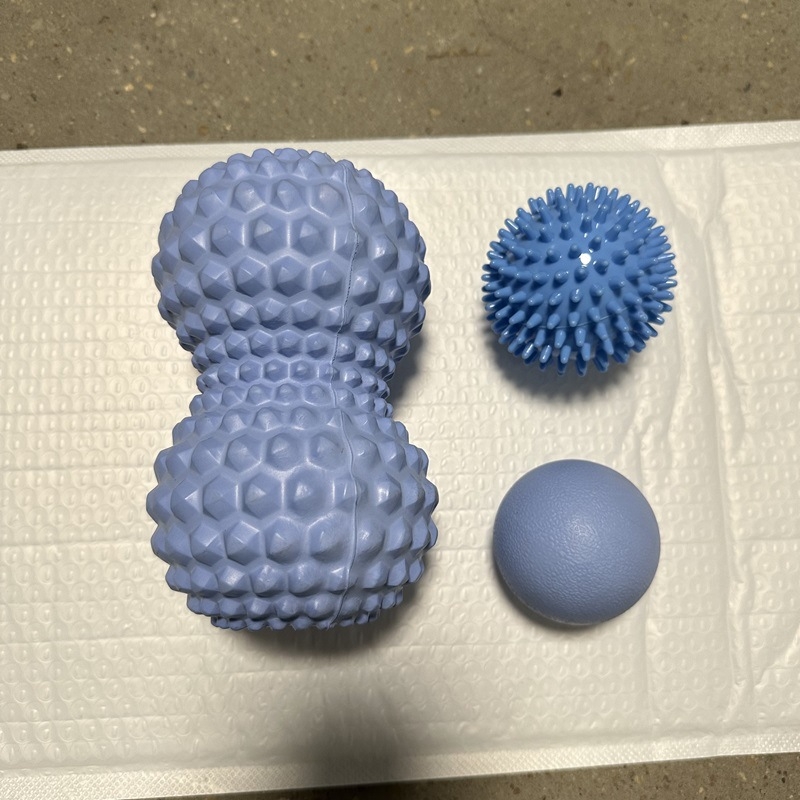 Ručna masažna lopta s izbočenjima – joga pomagala, opuštanje mišića, masaža leđa i vrata, 150 g