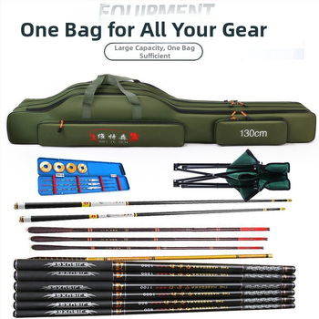 Torba za ribolovnu opremu - višenamjenska pohrana za štapove i opremu, PVC materijal, nije vodootporan