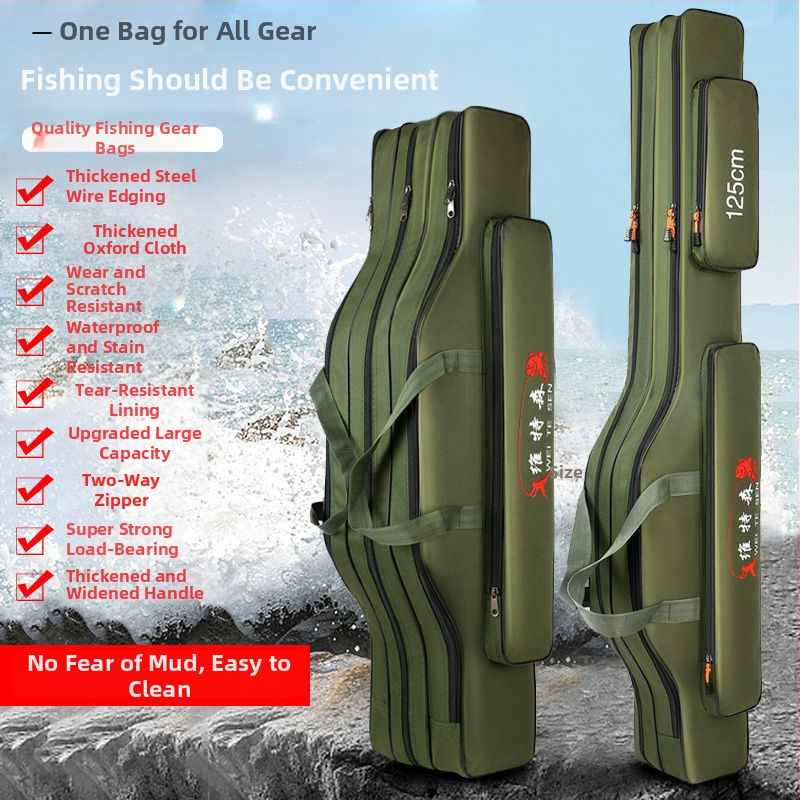 Torba za ribolovnu opremu - višenamjenska pohrana za štapove i opremu, PVC materijal, nije vodootporan