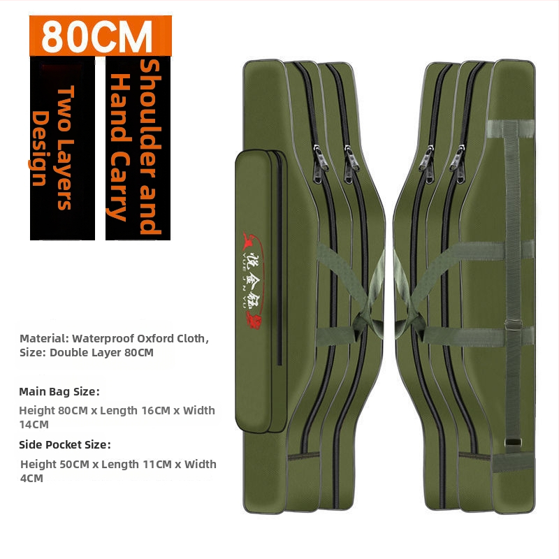 Torba za ribolovnu opremu - višenamjenska pohrana za štapove i opremu, PVC materijal, nije vodootporan