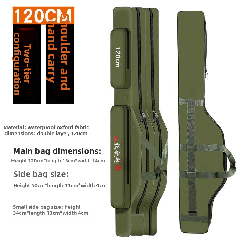 Torba za ribolovnu opremu - višenamjenska pohrana za štapove i opremu, PVC materijal, nije vodootporan