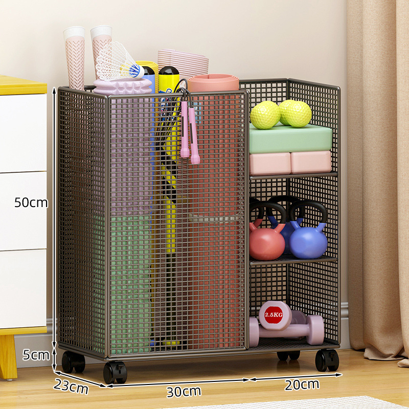 Dzelzs 3 līmeņu jogas matu uzglabāšanas statīvs, griežams, bez urbšanas, uz grīdas uzstādāms, piemērots guļamistabai, vannas istabai un viesistabai