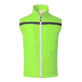 Önkéntes reflexiós mellény, kettős rétegű, elöl cipzár, rever gallér, egyenes szabás