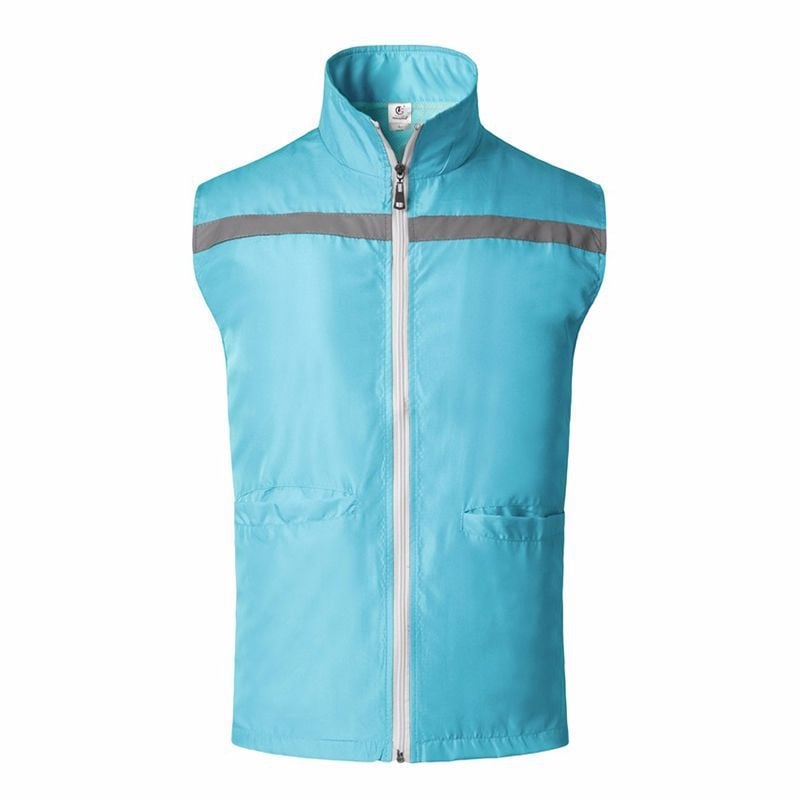 Önkéntes reflexiós mellény, kettős rétegű, elöl cipzár, rever gallér, egyenes szabás