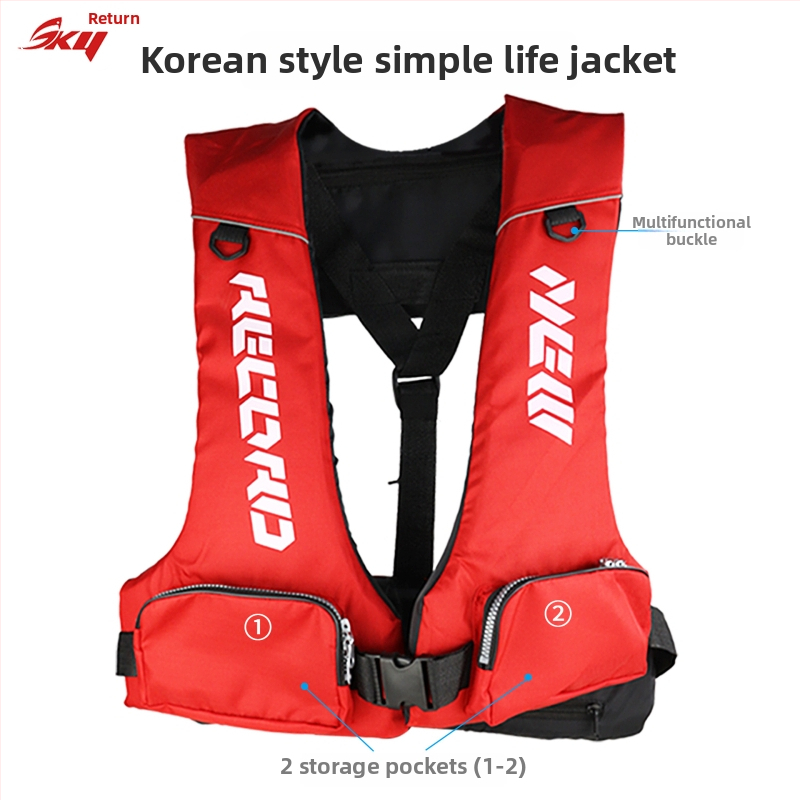 Záchranná vesta pre dospelých s veľkou plávnosťou, na morské rybárstvo a surfovanie, Oxford látka, 6 vreciek s klapkami, špecifikácia 60