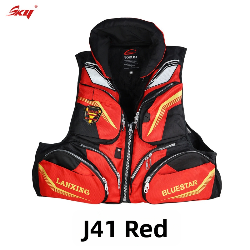 Suaugusiųjų gelbėjimo liemenė su dideliu plūdrumu, skirta jūros žvejybai ir banglenčių sportui, Oxford audinys, 6 kišenės su užsegimais, specifikacija 60