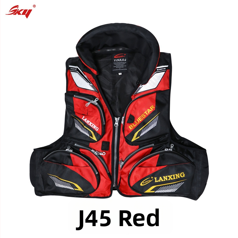 Suaugusiųjų gelbėjimo liemenė su dideliu plūdrumu, skirta jūros žvejybai ir banglenčių sportui, Oxford audinys, 6 kišenės su užsegimais, specifikacija 60