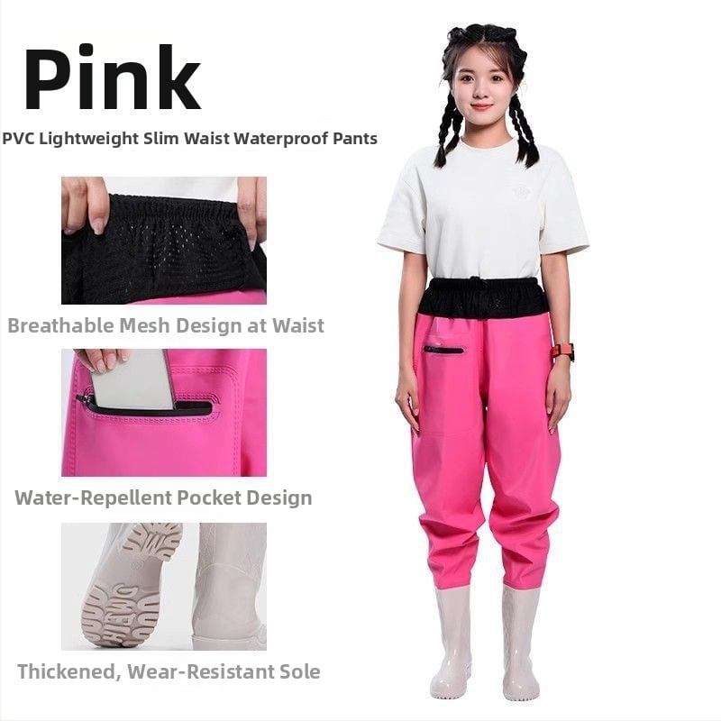 Žvejybos drabužiai – greitai džiūstantys apatiniai kelnysp braidymo metu, viso kūno lietaus kelnytės ir vandens bateliai pavasariui