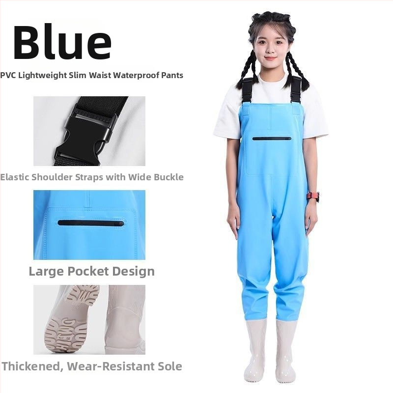 Žvejybos drabužiai – greitai džiūstantys apatiniai kelnysp braidymo metu, viso kūno lietaus kelnytės ir vandens bateliai pavasariui