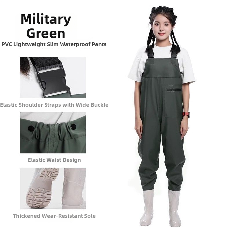 Žvejybos drabužiai – greitai džiūstantys apatiniai kelnysp braidymo metu, viso kūno lietaus kelnytės ir vandens bateliai pavasariui