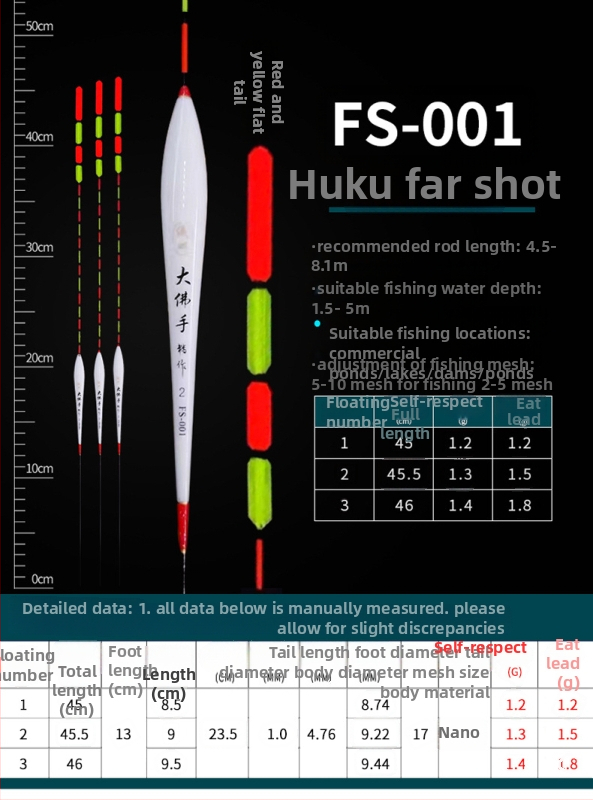 Junxin Nano vertikalni plutac za pecanje; materijal nano; porijeklo Yueyang, Hunan