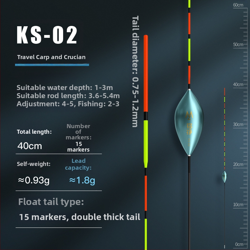 Mingzheng Nano plávak pre vertikálny drift – vysoká citlivosť pre kapra a karasa, konkurenčný model