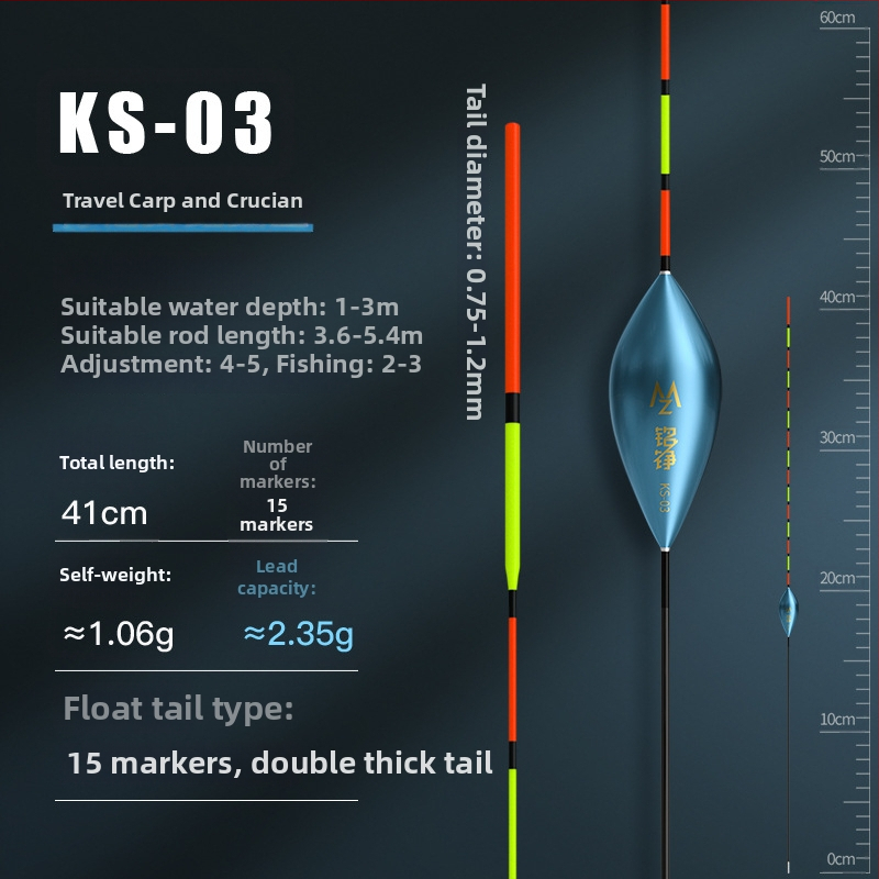 Mingzheng Nano plávak pre vertikálny drift – vysoká citlivosť pre kapra a karasa, konkurenčný model
