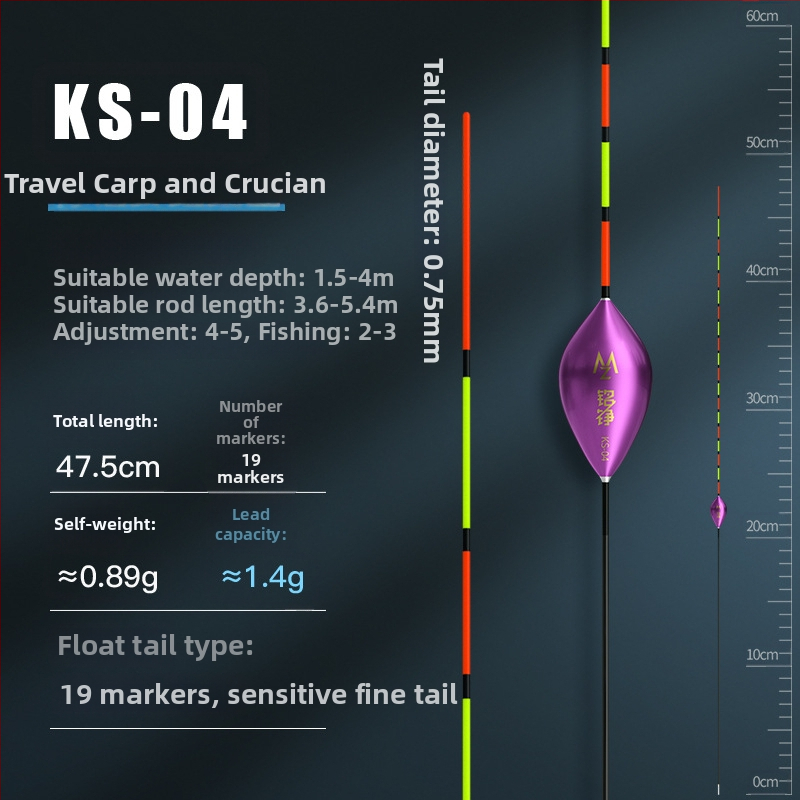Mingzheng Nano plávak pre vertikálny drift – vysoká citlivosť pre kapra a karasa, konkurenčný model