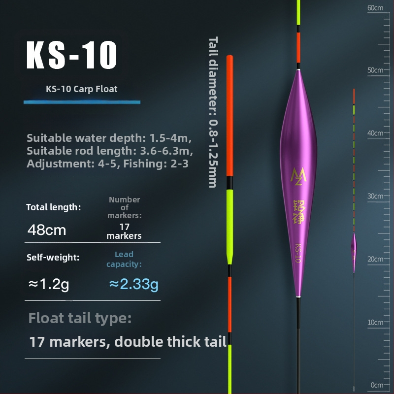 Mingzheng Nano plávak pre vertikálny drift – vysoká citlivosť pre kapra a karasa, konkurenčný model