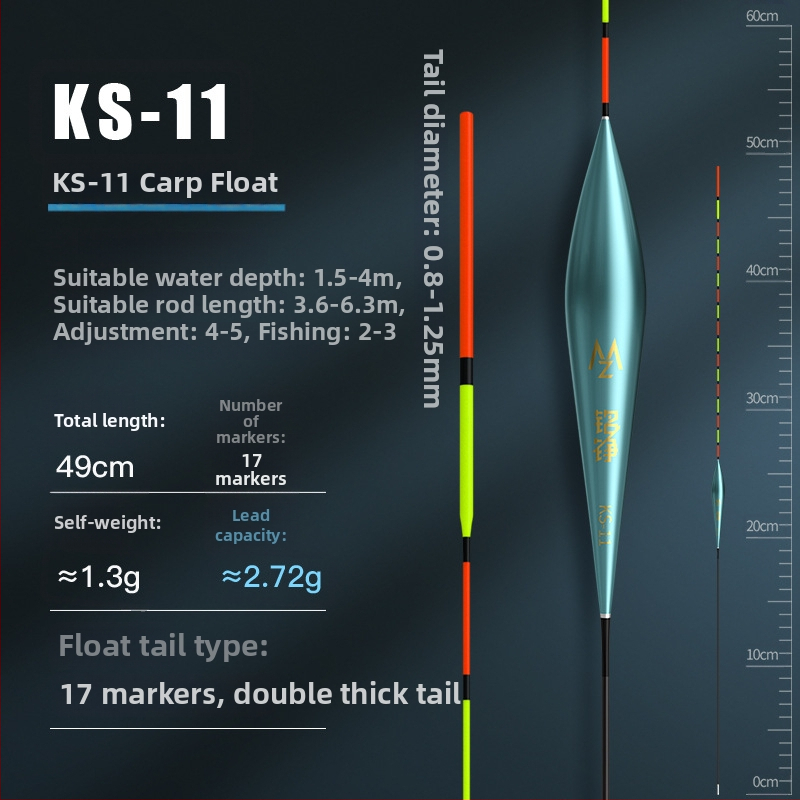 Mingzheng Nano plávak pre vertikálny drift – vysoká citlivosť pre kapra a karasa, konkurenčný model