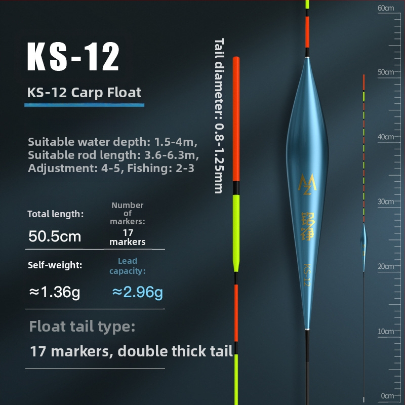 Mingzheng Nano plávak pre vertikálny drift – vysoká citlivosť pre kapra a karasa, konkurenčný model