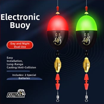 Pludiņu komplekts makšķerēšanai no plastmasas, gaismas efekts, gari metieni, nakts makšķerēšana