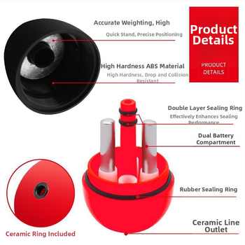 Pludiņu komplekts makšķerēšanai no plastmasas, gaismas efekts, gari metieni, nakts makšķerēšana