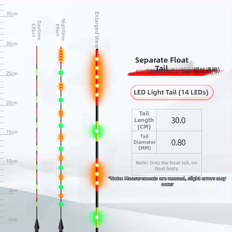 LED stikla šķiedras pludiņa aste vertikālajam driftam – Jiangding