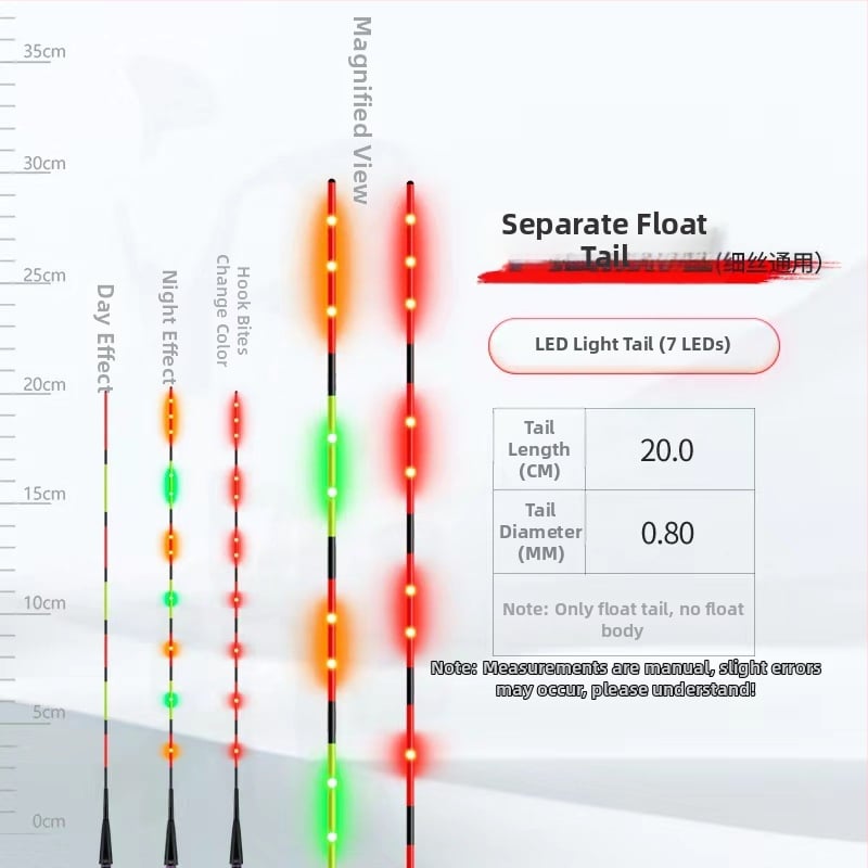 LED stikla šķiedras pludiņa aste vertikālajam driftam – Jiangding