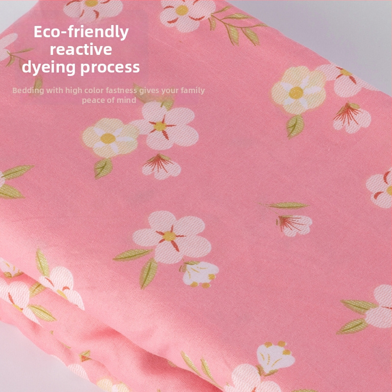 Povlak na prikrývku z polyesterovo-bavlneného zmesi, reaktívna tlač a farbenie, prispôsobiteľné vzory (pásiky, srdcia, geometria, kreslené postavičky, rastliny)