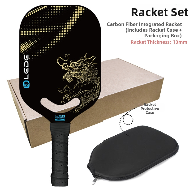 Bez rámu raketa na pickleball, karbónové vlákno, horúco lisovaná integrovaná konštrukcia, profesionálna úroveň súťaží, hmotnosť 210 g