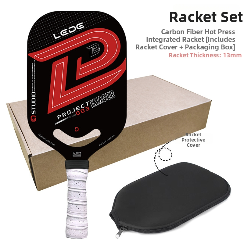 Bez rámu raketa na pickleball, karbónové vlákno, horúco lisovaná integrovaná konštrukcia, profesionálna úroveň súťaží, hmotnosť 210 g