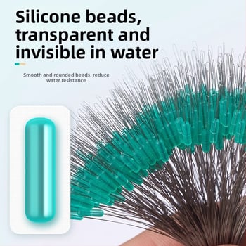 Space Bean silikona pērļu komplekts - augstas kvalitātes, anti-tangle, slīdējošas pērles makšķerēšanai, vairumtirdzniecības komplekts