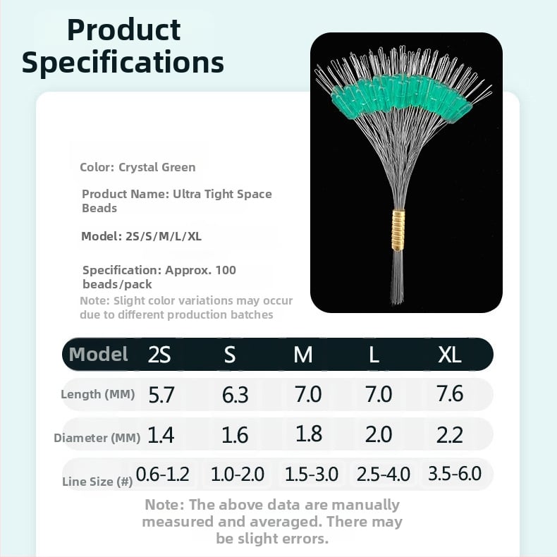 Space Bean silikona pērļu komplekts - augstas kvalitātes, anti-tangle, slīdējošas pērles makšķerēšanai, vairumtirdzniecības komplekts